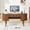 F-Walnut, variant on PHOYAL Fluted Home Office Desks with Drawers and Storage, Computer PC Desk with File Drawer and Cabinet, Oval Writing Study Table with 2 Sliding Tambour Door for Bedroom, Walnut