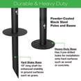 thumbnail image 5 of Excello Global Products Bistro Pole for String Lights with 50' G40 Lights Black 2/Pack (EGP-HD-0360), 5 of 9