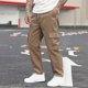 thumbnail image 1 of Pantalones largos para hombre, lisos, a la moda, informales, con múltiples bolsillos, cintura elástica, de poliéster, 1 of 7