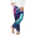 thumbnail image 2 of Hirioo Starry Multicolored Wolf for Teenagers' Pajama Pants Womens Lounge Pants with Pockets Pj Bottoms Pants for Men-XS(5-6), 2 of 6