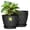 BLACK, variant on UOUZ 10" Plastic Plant Pots with Drainage Holes & Saucers, Multicolor, 3-pack, Indoor Pots