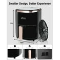 thumbnail image 5 of MIRASTON 3.6QT Compact Air Fryer with 9-in-1 Presets, Digital Touchscreen, Black, 5 of 8