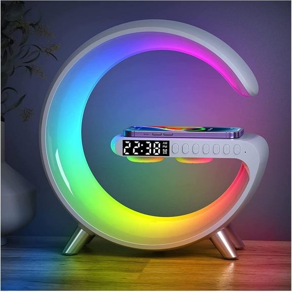 Bluetooth Speaker Wireless Charging Multi-Function Atmosphere Night Light Alarm Clock Birthday Phone Desk Lamp Speaker Moonlight