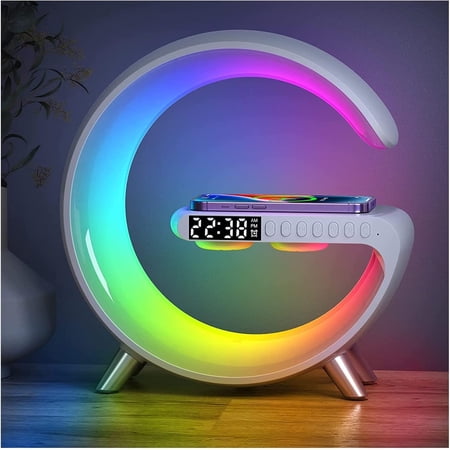 Bluetooth Speaker Wireless Charging Multi-Function Atmosphere Night Light Alarm Clock Birthday Phone Desk Lamp Speaker Moonlight