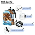 thumbnail image 4 of Salouo Animals on Noah's Ark for Travel Backpack for Men Women,Casual Laptop Backpack Daypack Business Work Bag for Travel、Hiking、Weekend -Small, 4 of 5