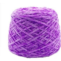 ERDOUY 250g Chenille Velvet Yarn Light Purple Bulky Vegan Soft Yarn Velvet Knitting Yarn Polyester Blended Cotton Chenille Yarn Hand Knitting Yarn Crochet Thread for Clothing Hat Scarf Blanket
