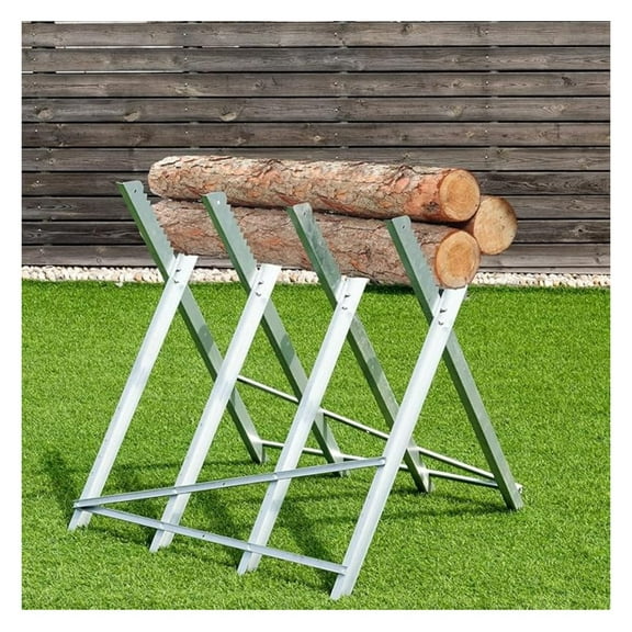 Folding Saw Horse for Logs, Heavy Duty Steel Sawbuck - 220 LBS Capacity, Adjustable Wood Cutting Stand, Portable Firewood Sawhorse with Tooth, Lightweight Sawbuck