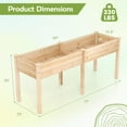 thumbnail image 7 of GVN Planter Garden Boxes Outdoor,Fir Wood Outdoor Raised Garden Bed with Divider Panel and Drainage Holes-Natural, 7 of 7