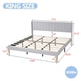 thumbnail image 3 of NNV King Upholstered Platform Bed with Vertical Channel Tufted Headboard,Wooden Slats Support,Light Grey Linen, 3 of 6