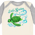 thumbnail image 4 of Inktastic Lets Swim Cute Sea Turtle Boys or Girls Long Sleeve Baby Bodysuit, 4 of 5