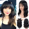 thumbnail image 3 of SEGO Clip in Hair Extensions Hair Topper for Women with Thin Air Bangs Synthetic Toupee for Loss Thinning Hair, 3 of 7
