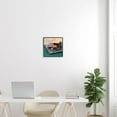 thumbnail image 2 of Vintage Music Is Love Turntable Inspirational Graphic Art Black Framed Art Print Wall Art, 2 of 7