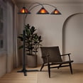 thumbnail image 5 of Natural Mica 3 Light Arc Floor Lamp - 86 Espresso Wood Bronze, 5 of 14