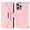 Pink, variant on Compatible with iPhone 13 Pro Wallet Case, Premium PU Leather Card Slots Removable Adjustable Crossbody Strap Magnetic Leather Case with Kickstand & Make-up Mirror for iPhone 13 Pro, Black