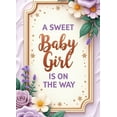 thumbnail image 4 of Floral Design Baby Shower Banner Pink Theme Sweet Baby Girl Backdrop for Newborn Party Gender Reveal Event Decoration, 4 of 8