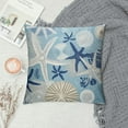 thumbnail image 2 of Nawypu  Nautical Coastal Pillow Covers Beach Ocean Themed Decorative Couch Pillow Cases Set of 2 Starfish Seashell Throw Pillows Home Decor for Living Room Bedroom Bed Cushion Outdoor, 2 of 5
