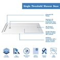 thumbnail image 6 of DreamLine Flex 30 in. D x 60 in. W x 78 3/4 in. H Pivot Shower Door Base and White Wall Kit in Brushed Nickel, 6 of 19