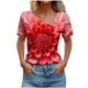 thumbnail image 1 of Top de Verano de las Mujeres, Cuello en V Moda Casual de Manga Corta Blusa, Primavera Y Verano Ligero Top, 1 of 9