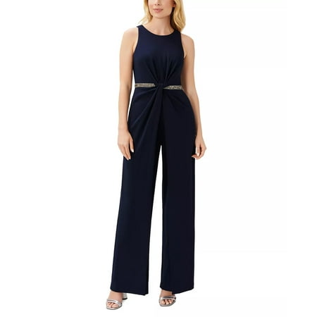 Adrianna Papell Embellished Twist-Front Jumpsuit