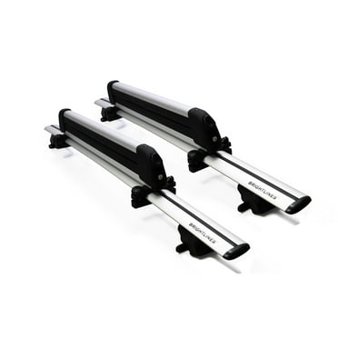 BrightLines Roof Rack Cross Bars Ski Rack Combo Compatible with Chevy Blazer 2019-2023 (Up to 4 Skis or 2 Snowboards)