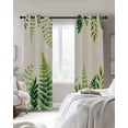 thumbnail image 4 of Spring Leaves Blackout Curtains for Bedroom Living Room Darkening Curtains 63 Inches Long Pastoral Garden Botanical Rustic Burlap Window Curtain 2 Panels Set Window Treatment Grommet Drapes 42"x63", 4 of 9