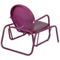 thumbnail image 5 of Northlight Outdoor Retro Metal Tulip Glider Patio Chair, Purple, 5 of 5