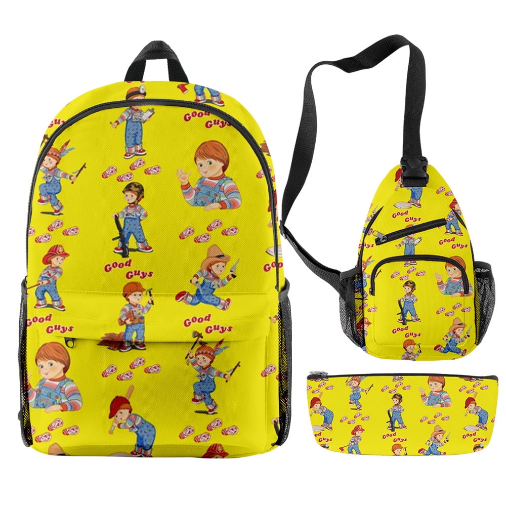 Chucky Season 2 Backpacks 3 Piece Sets Pencil Case Crossbody Bag