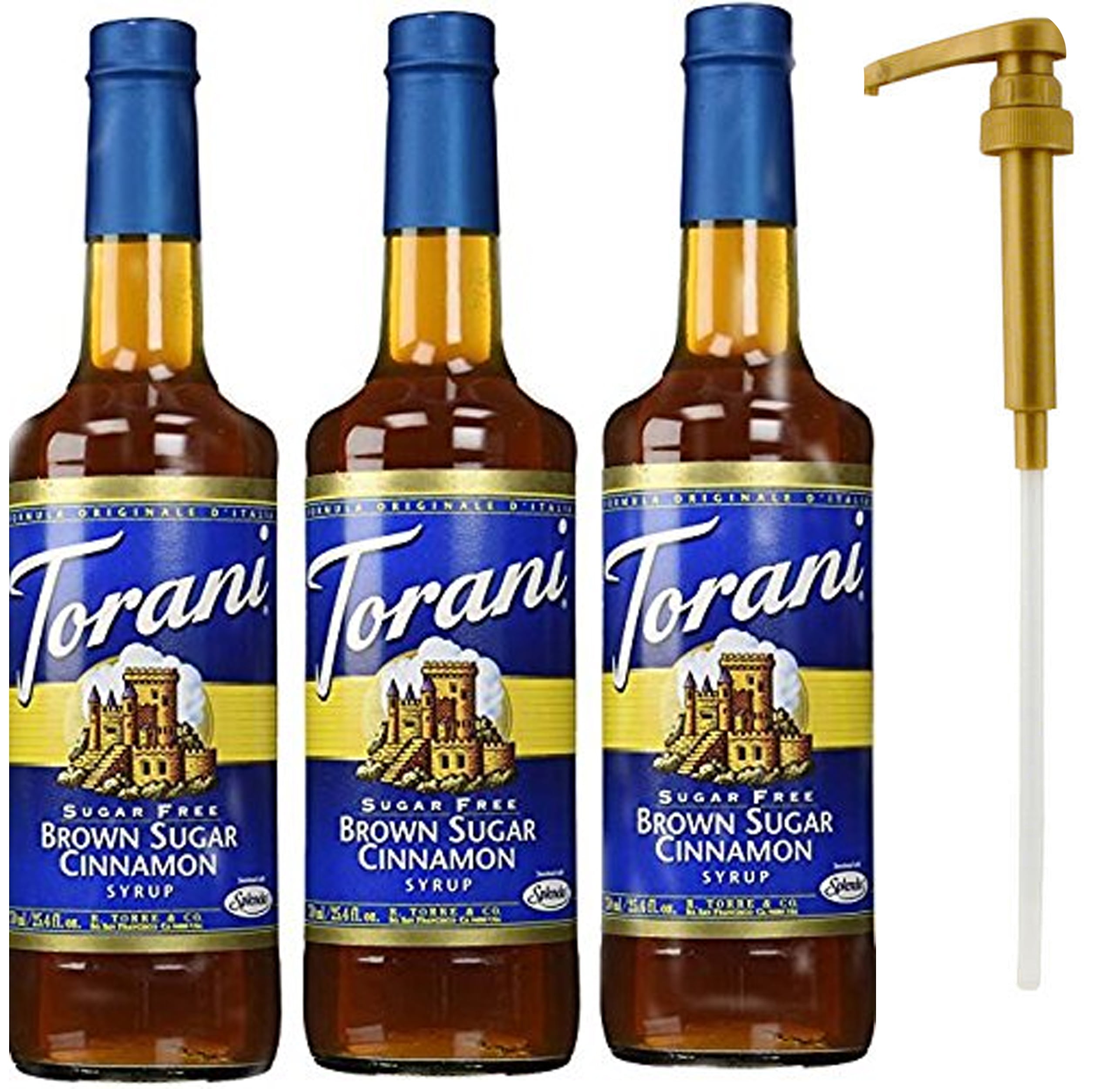 Torani Sugar Free Brown Sugar Cinnamon Syrup, 25.4 oz (3 pack) Plus One ...