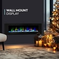 thumbnail image 5 of Cambridge 72-in. Black Indoor Wall Mount Electric Fireplace with Log Display, 5 of 22