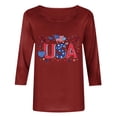 thumbnail image 3 of Women 4th of July Gift T Shirt Casual Short Sleeve American Proud T-Shirt Tops, 3 of 4