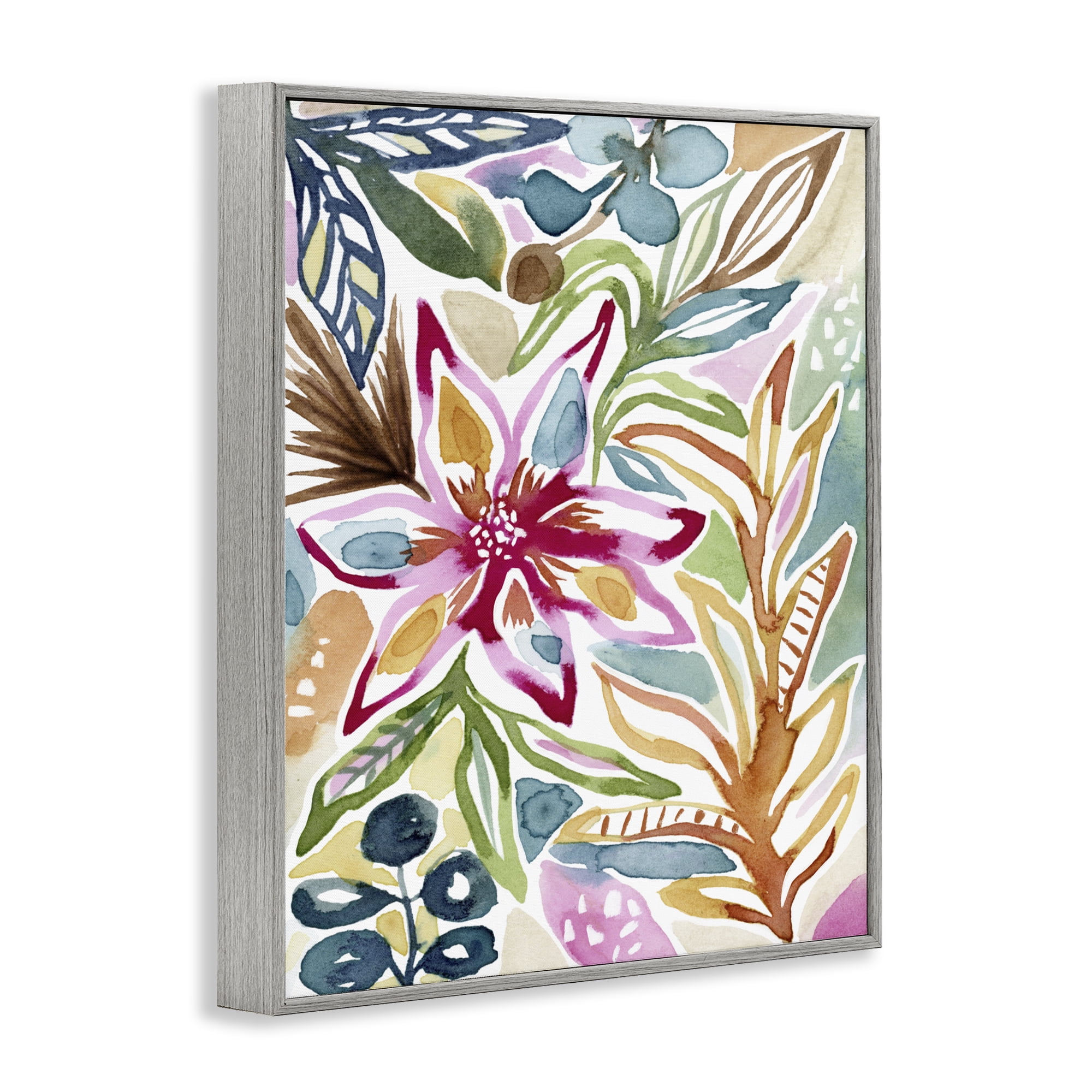 Stupell Industries Vibrant Garden Impressions Gray Framed Giclee Art, design by Lisa Nohren