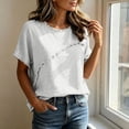 thumbnail image 6 of TGSLY Fringe Trim Linen Tops for Women Lightweight Soft Crew Neck Solid Color T-Shirt Relaxed Fit Dressy Casual Short Sleeve Blouses S, 6 of 9