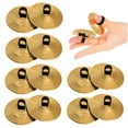 thumbnail image 4 of Raindrops 10Pcs Golden Copper Finger Cymbals for Belly Dancers and Dance Parties, 4 of 8