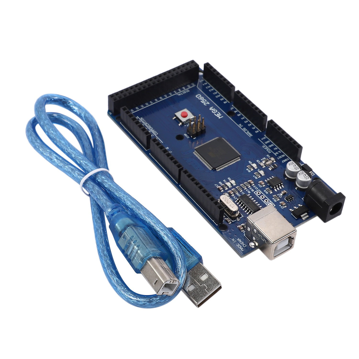 MEGA 2560 R3 ATMEGA16U2 ATMEGA2560-16AU Board & USB A Male to Type B Plug Cable