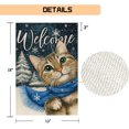 thumbnail image 2 of Welocme Winter Cat Garden Flag 12x18 Inch Double Sided Seasonal Outdoor Yard Decoration for Garden Lawn Patio, 2 of 6
