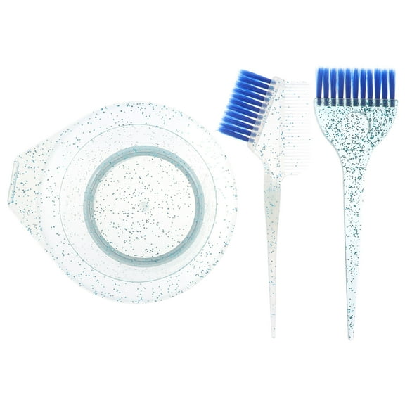 HEMOTON Blue Hair Coloring Tool Set with Reusable Brush and Thickened Mixing Bowl for Salon and Home Use
