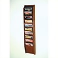 thumbnail image 1 of Wooden Mallet 10 Pocket Magazine wall Rack in Mahogany, 1 of 1