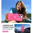 thumbnail image 6 of Magnetic for iPhone 12 Case/iPhone 12 Pro Case, [Compatible with Magsafe] [Military Grade Drop Protection] Protective Shockproof Translucent Matte Slim Phone Case for iPhone 12/12 Pro, Hot Pink, 6 of 12