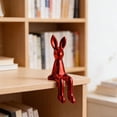 thumbnail image 4 of Easter Bunny Figurine, Cute Modern Easter Statue Tabletop Sculpture Centerpieces Decorations, Adorable Happy Easter Rabbit Statue with Easter Eggs for Spring Indoor Decorations, Tabletop Centerpieces, 4 of 6
