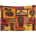 thumbnail image 7 of Coolnut Tapestry Wall Hanging Abstract Musical Drum Percussion Tapestry Tapestry Bright Wall Art Wall Blanket Wall Decor for Bedroom Living Room Dorm Decor（60 x 51 inch） Home Decor Gifts, 7 of 7