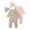 Pink Khaki, variant on Actgleam Newborn Baby Boys Girls Pajamas with Hat Long Sleeve Button Solid Bodysuit Romper 2-Pack
