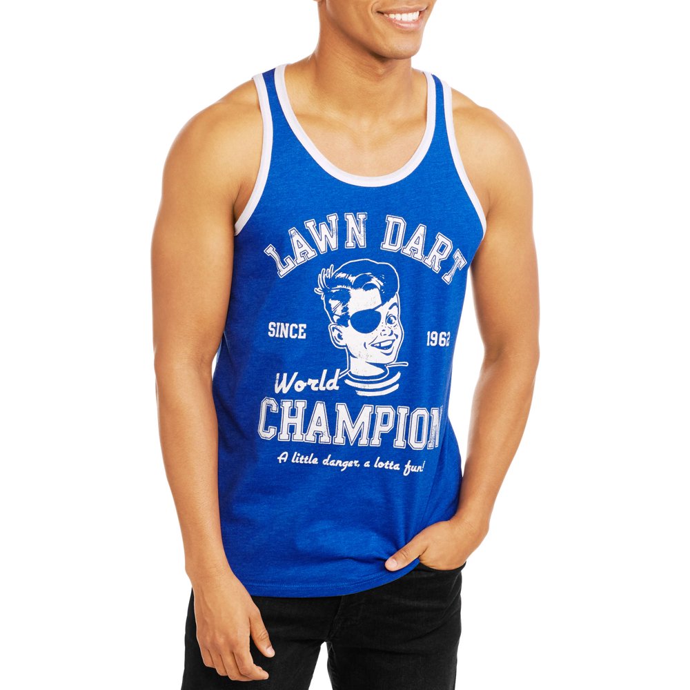 License Lawn Dart Champ Men's Graphic Tank Top