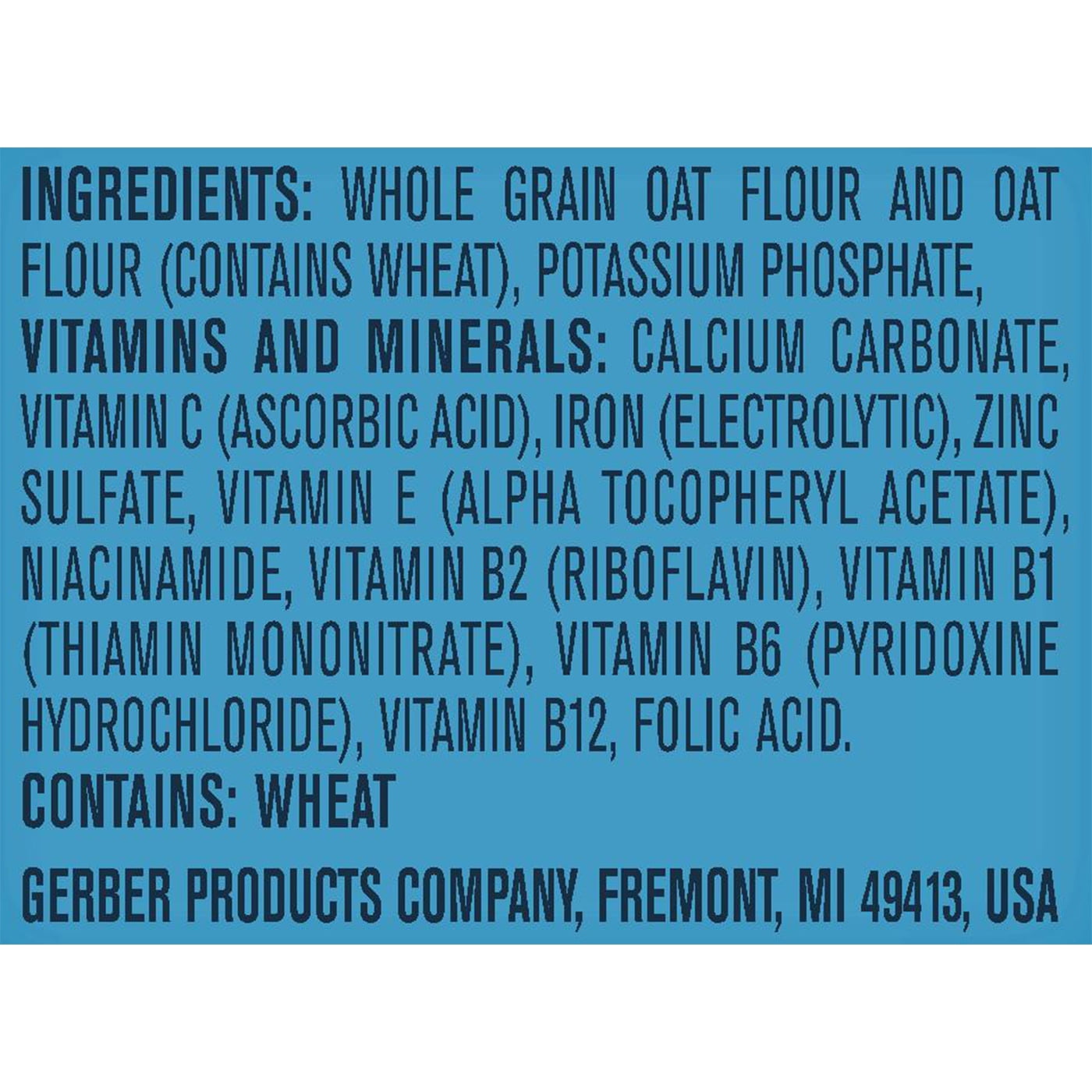 (6 pack) Gerber Stage 1 Baby Food, Baby Oatmeal Cereal, 8g Whole Grains, Infant Cereal 1 lb.