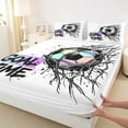thumbnail image 4 of Castle Fairy Sport Soccer Graffiti King Sheets 4pcs,Goal Time Bedding,1 Fitted Sheet, 1 Flat Sheet and 2 Pillowcases, 4 of 6