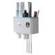thumbnail image 1 of Soporte para cepillo de dientes montado en la pared, dispensador automático de pasta de dientes con exprimidor, 1 of 5