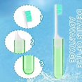 thumbnail image 4 of Cepillo de dientes de viaje plegable de 4 piezas, cepillo de dientes portátil suave para acampar Mini cepillo de dientes plegable portátil, 4 of 5