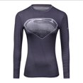 thumbnail image 1 of Deportes Mujeres moda compresión capitán manga larga camiseta secado rápido 3D divertido T-shirt culturismopangjing, 1 of 4