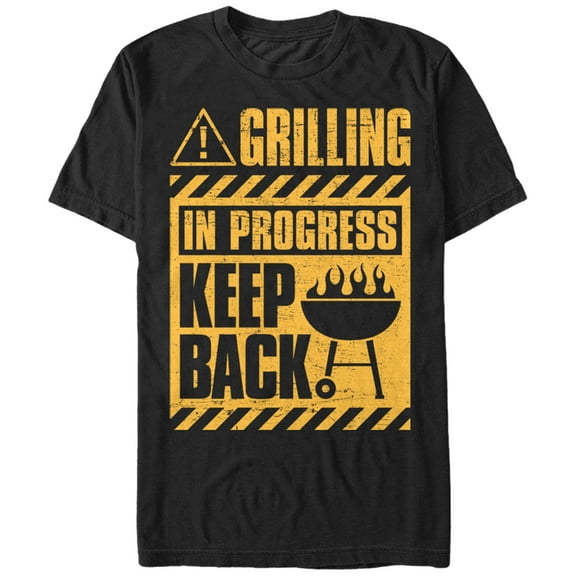 Men's Lost Gods Grilling in Progress Keep Back Graphic Tee Black X Large