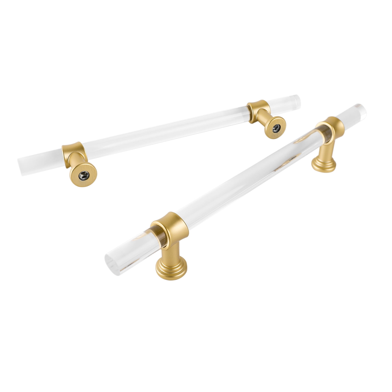 Homdiy 25 Pack Acrylic Drawer Handles Matte Gold Cabinet Pulls for Kitchen and Bedroom .etc