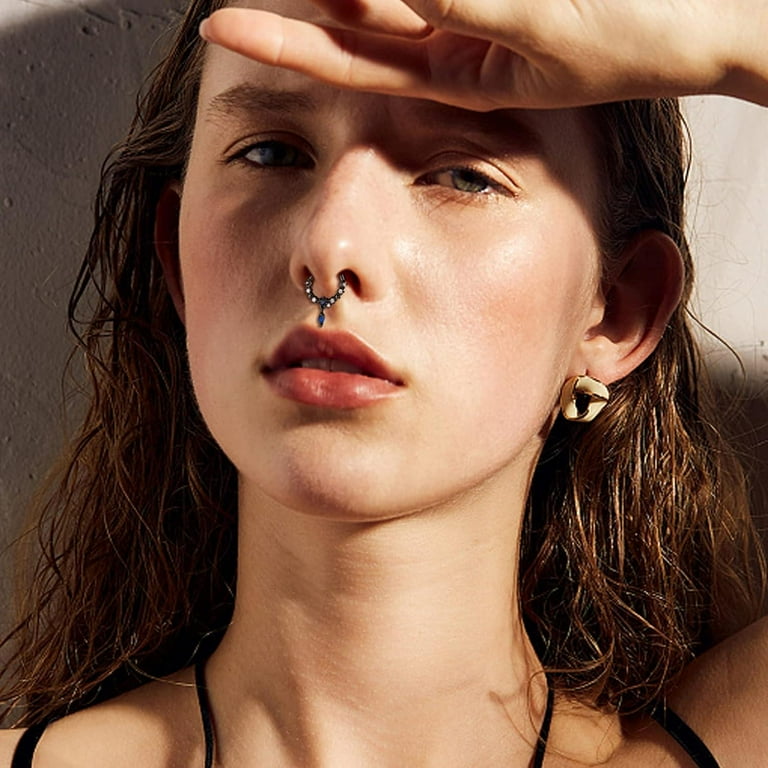 16g 10mm Septum Piercing 20Pcs 16G 10MM Septum Rings For Women